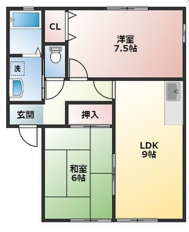 サンフローラ木原Ｂ 間取り図