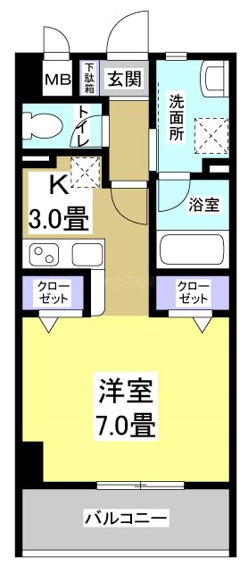 エストメンツ中央 704号室 間取り