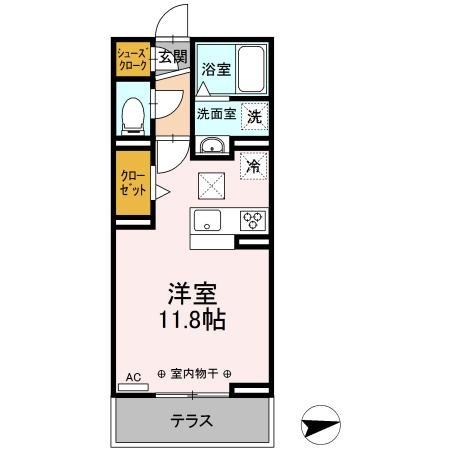 ラフィーネ 103号室 間取り