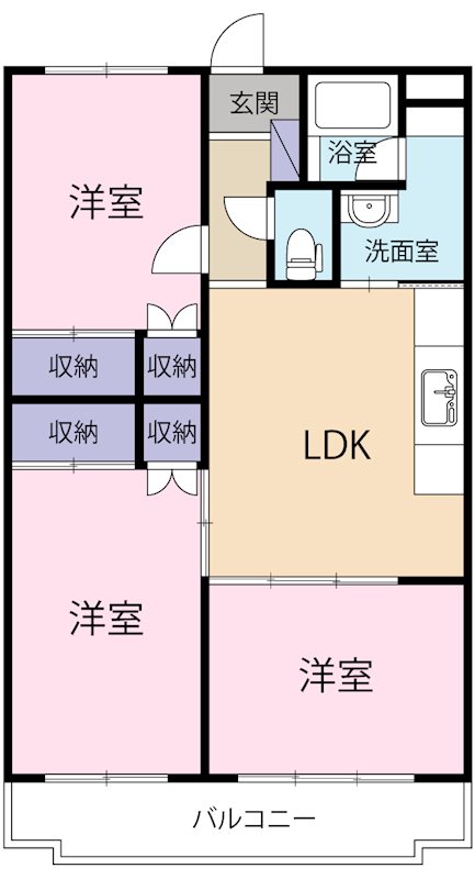プラザオーキッド 101号室 間取り