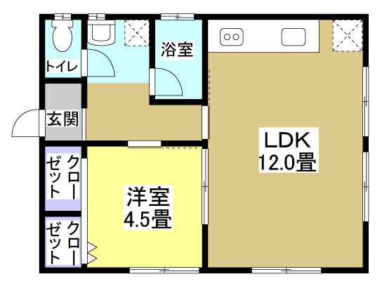 グリーンマンション A号室 間取り