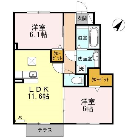 カプージョⅡ 間取り図