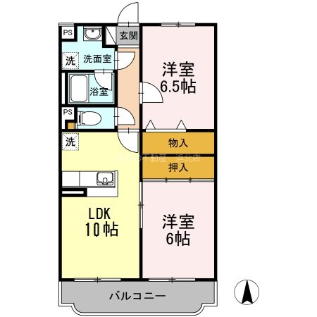 マンション華 間取り図