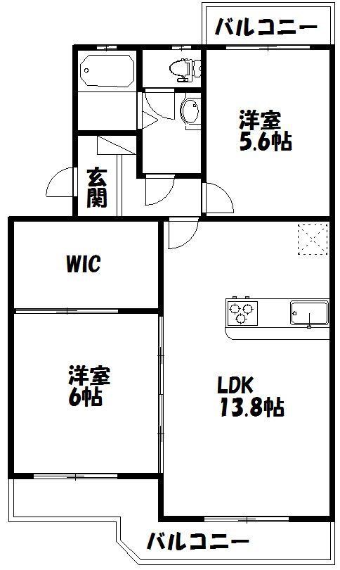 マンションアカンサスⅠ 間取り図