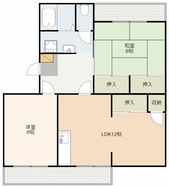 シティハイツ野田 203号室 間取り