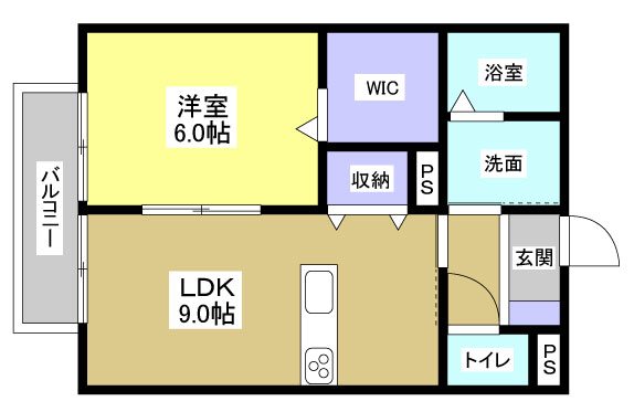クレアール 101号室 間取り