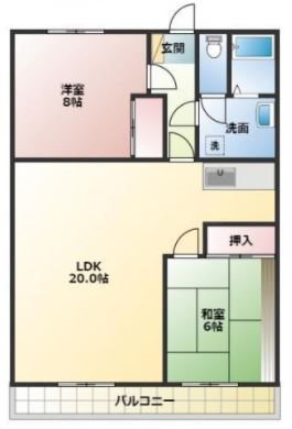 アムラートハウスＢ 302号室 間取り