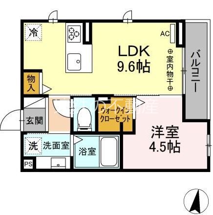 SEJOUR OTT'S DEUX 201号室 間取り