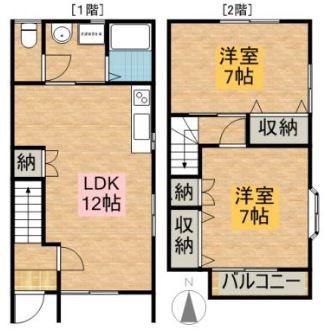 テラス鈴木A・B・C 間取り図