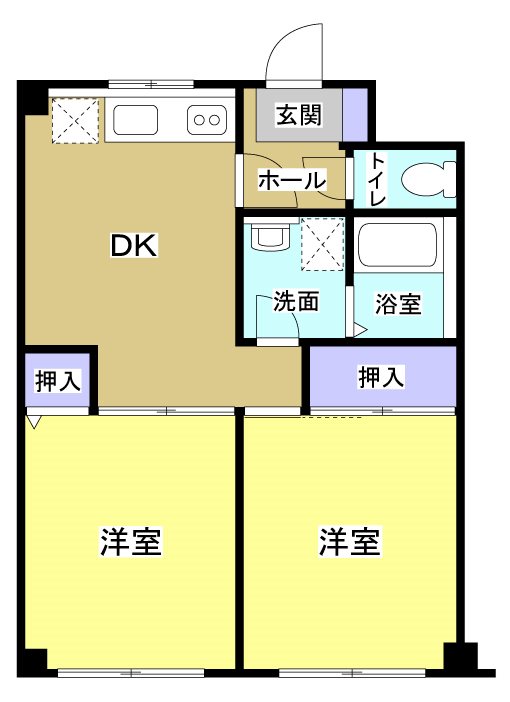 グランドールⅢ 302号室 間取り