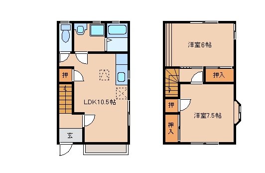 テラスハウス袴田 間取り図