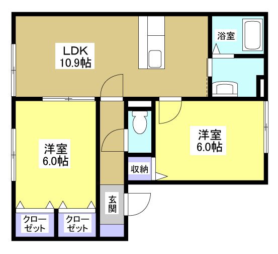 ベルフィオーレⅢF 201号室 間取り
