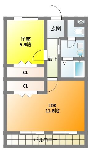 マンション池ノ内 間取り図