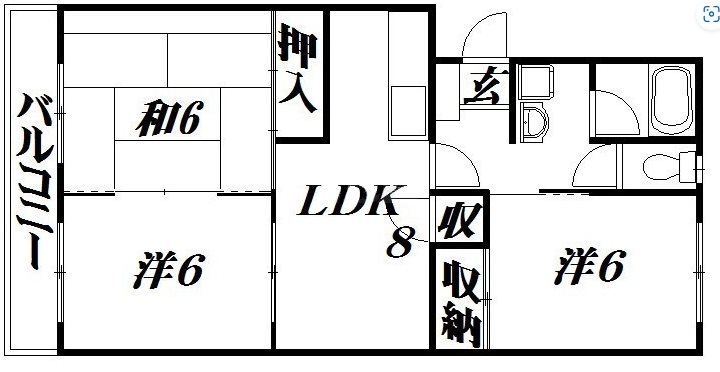 サンセゾン豊隆 間取り図