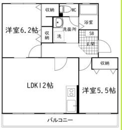 グリーンハイツ萩丘A 間取り図