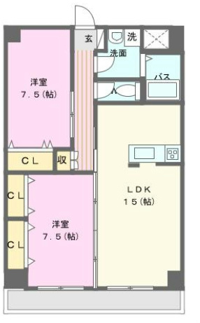 MPⅩ番館 702号室 間取り