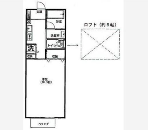 バレンシア 201号室 間取り