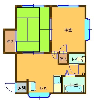 マンハイム幸B棟 105号室 間取り