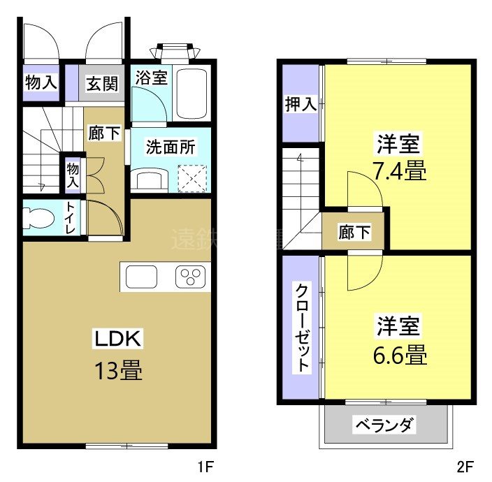 グリーンハイツ神長 3号室 間取り