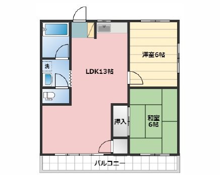 コーポいぬづか 201号室 間取り