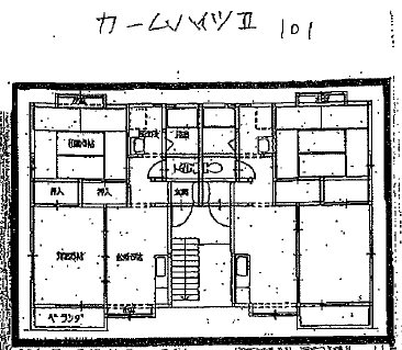 カームハイツⅡ 101号室 間取り