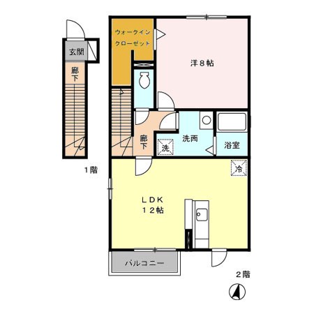 ロイヤルタウン染地台　Ｃ 間取り図