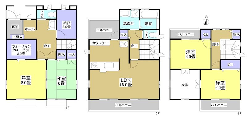 久保2丁目貸家 間取り図