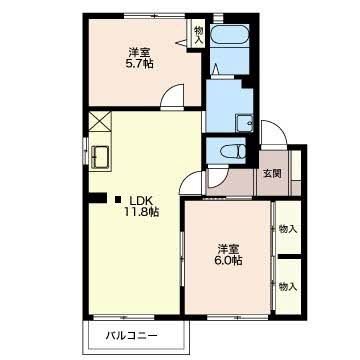 リヴィエール　アレイ 202号室 間取り