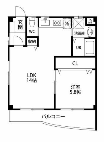 ウィルコート 101号室 間取り