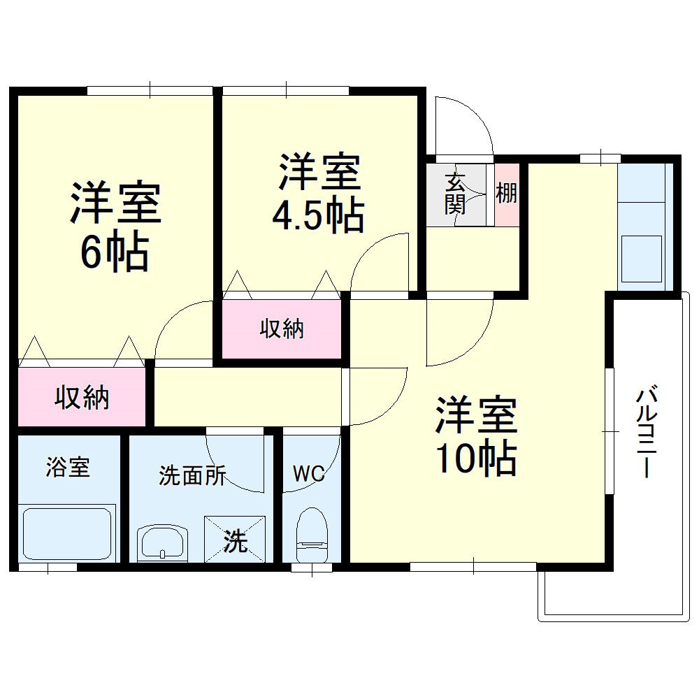 半田ビレッジ１号棟 間取り図