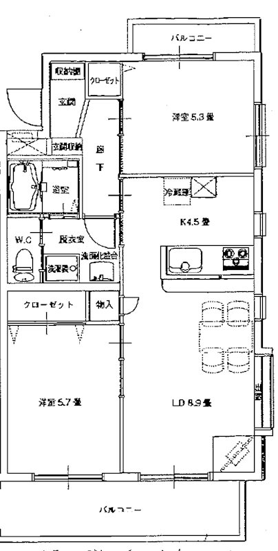 マイシャトー国府台D 間取り