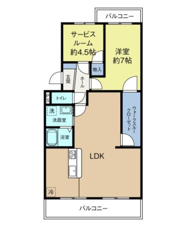 フローラ蜆塚Ⅲ 304号室 間取り