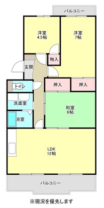 フローラ蜆塚Ⅲ 間取り図