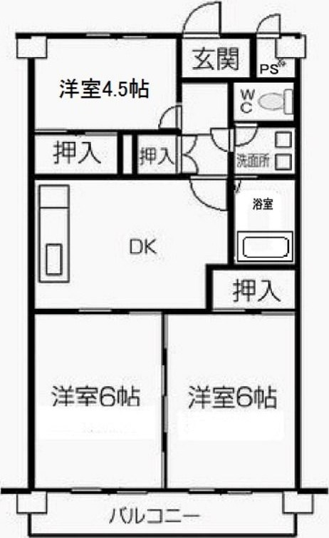 菊川サンハイツ 203号室 間取り