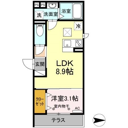 ボンヌ・シャンスA 間取り図