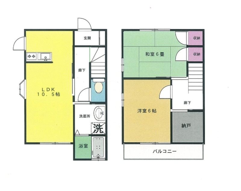 プレジール宮脇F 間取り図