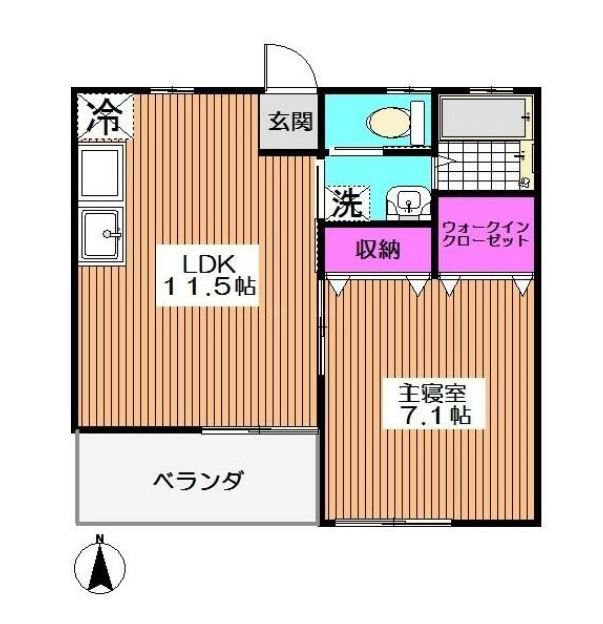 国府台ヒルズ 203号室 間取り