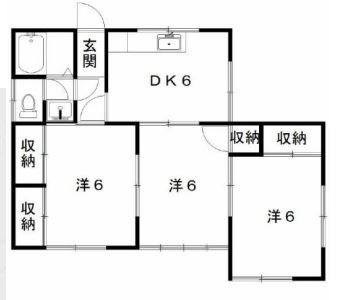 弥生ヶ丘団地鈴木様貸家 間取り図