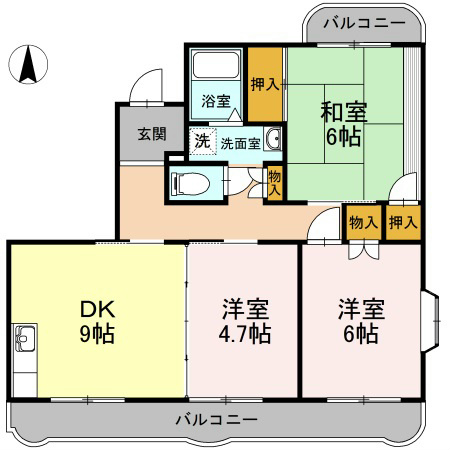 ゆーかりⅠ 101号室 間取り