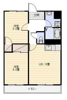 ヴィーブル宮の森北棟 間取り図