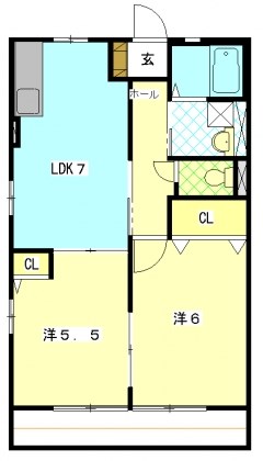 ショコラC 間取り図