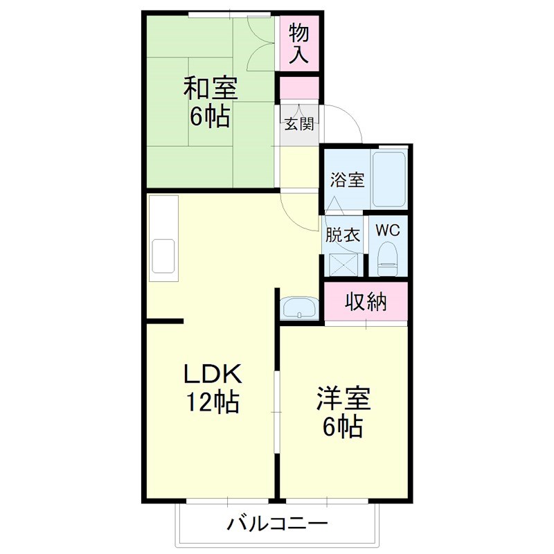 セジュールパルB 間取り図