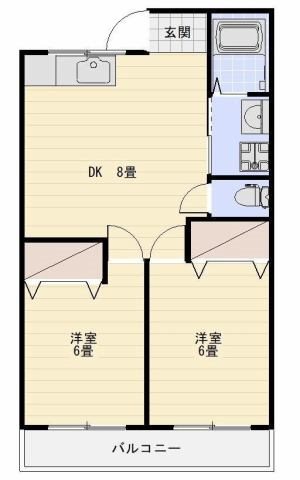 ラクス浜松北B 間取り図