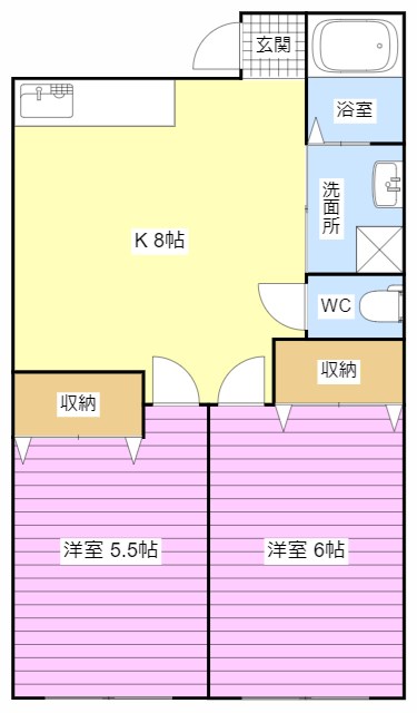 ラクス浜松北B 104号室 間取り