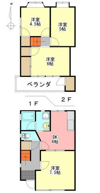美和様テラスハウス貸家 間取り図
