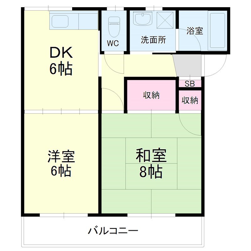 さぎの宮ハイツ 間取り図