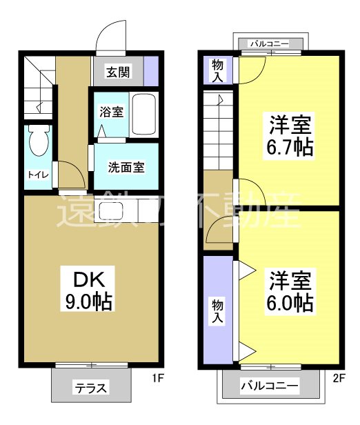 パティオ久米Ｂ 106号室 間取り
