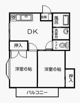 ハイツ住吉Ⅱ 間取り図
