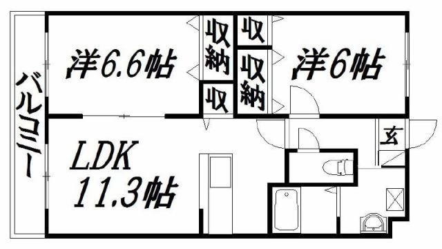フロイデ宮竹 間取り図