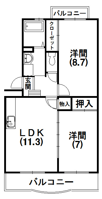 エクセルTSUJI 間取り図